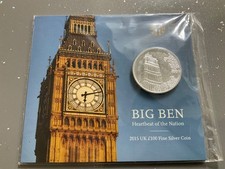 Royal Mint Big Ben 2015 UK £100 Brilliant Uncirculated Fine Silver Coin