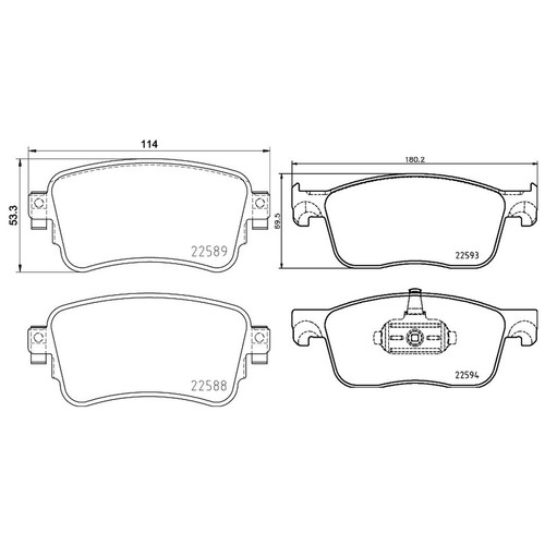 Don front rear pads fits - &,