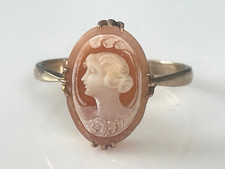 9ct Gold Cameo Ring Vintage