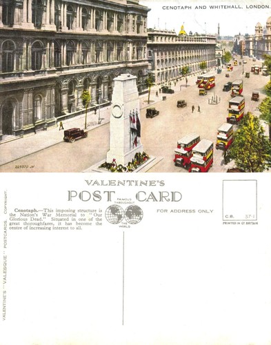 Vintage postcard cenotaph - vintage,