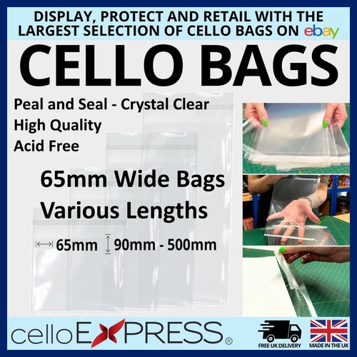 Clear cello display bags - clear,