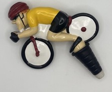 Yellow Cyclist Cycle Bike