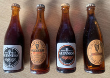 Miniature Collectable Bottles of Guinness x 4 (empty)