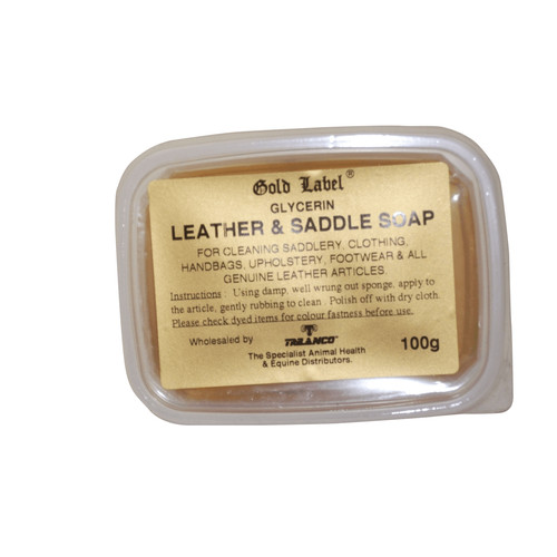 Gold label glycerin leather - label,