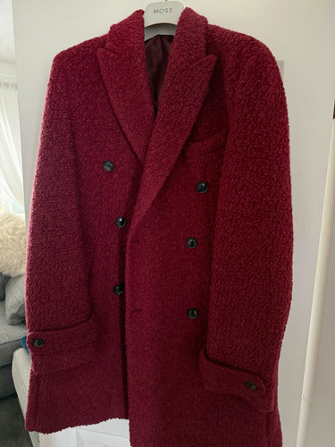 Moss burgundy wool - moss,