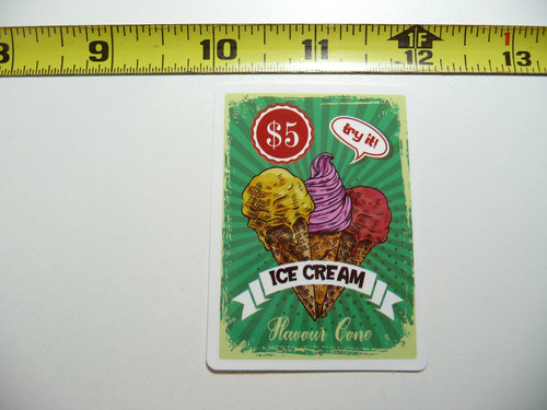 Ice cream small sticker - cream, ad
