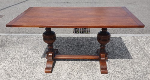 Vintage oak refectory table - refectory,