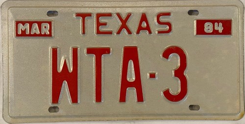 Vanity wta license - license, plate