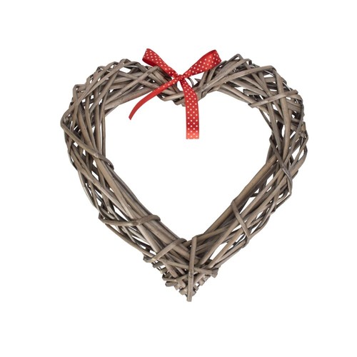 Small heart wicker wreath - heart,