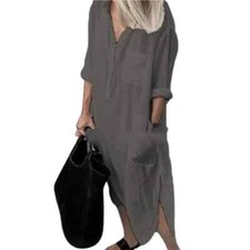Shirt Dress for Women Linen