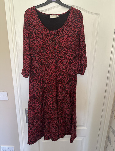 Adini red black - black, floral