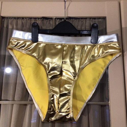 Mens shiny gold swimmig - swimmig, trunks