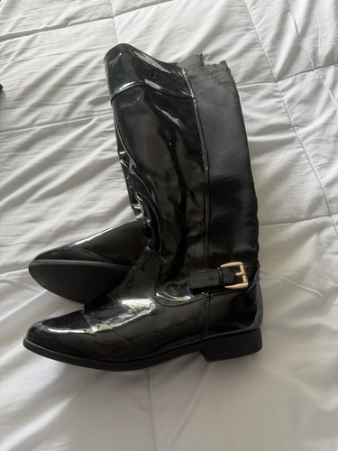 Women patent leather knee - patent,
