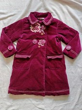 Clayeux velvety girls winter coat burgandy 8 years - 126cm