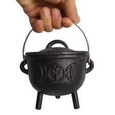 Cast iron witches cauldron - iron,