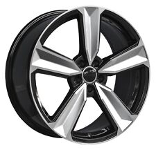 20" NEW RS4 PLUS STYLE ALLOY WHEELS FITS AUDI A4 A6 BLACK POLISHED