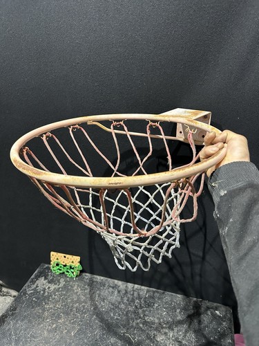 Vintage basketball hoop and - basketball,