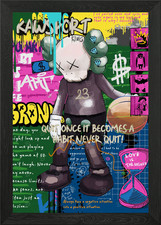 Kaws graffiti style Framed
