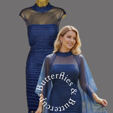 Mon Cheri Size 10 - 12 Navy