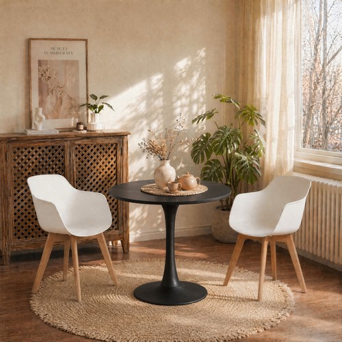 Piece dining table 2 - piece, white