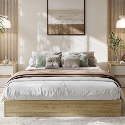 Wood bed frame king - frame, queen