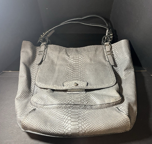 Coach gray snake - gray, snake-embossed