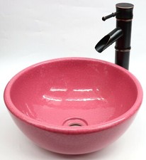 Crackle Effect Glaze Bathroom Cloakroom Ceramic Counter Top Basin Sink Wash Bowl