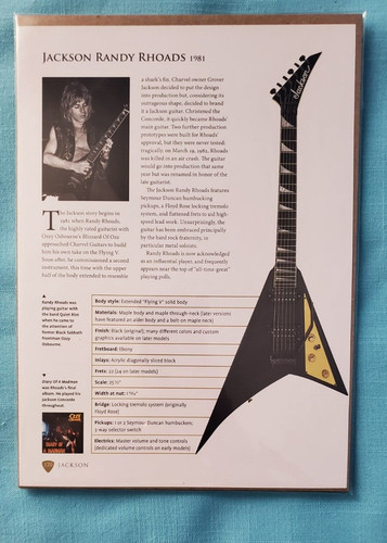 Randy rhoads jackson - rhoads, "jackson