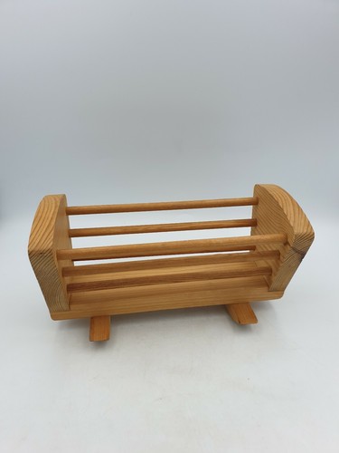 Vtg wooden hand made rocking - made,