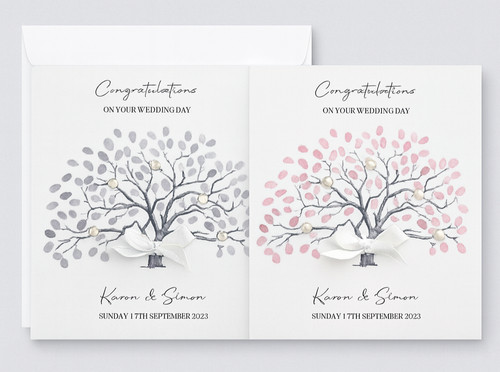 Personalised wedding card - personalised,