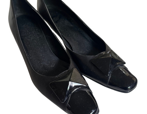 Van eli black leather - black, patent