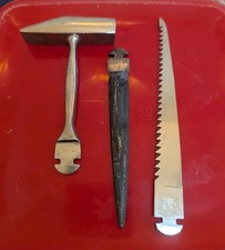 Vintage Hubeo 50s Germany Jewellery Craft Tools Small Riveting Hammer, Saw, File