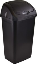 60L Black Swing Bin Plastic