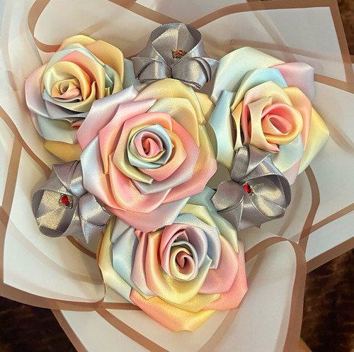 All handmade satin rainbow - all,