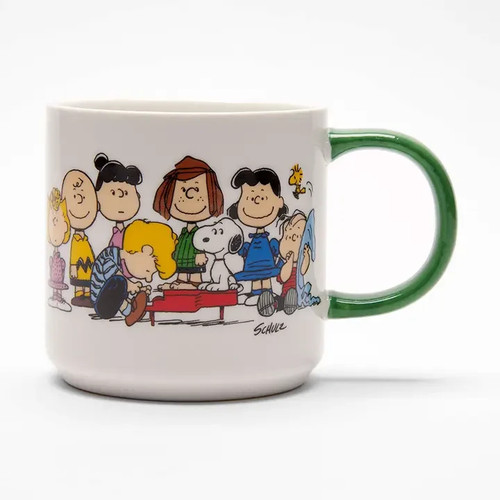 Peanuts gang and house - peanuts, mug