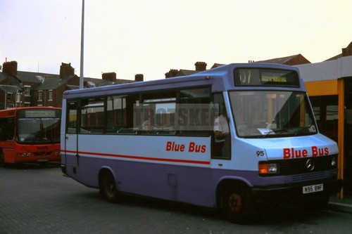 35mm slide blue bus mercedes - 35mm,