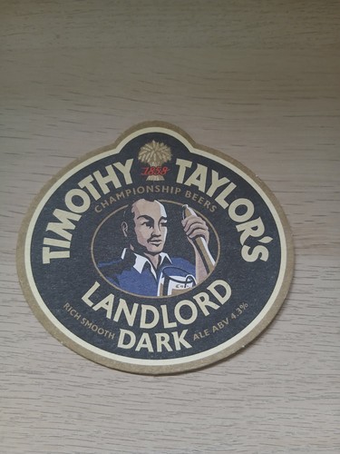 Timothy taylors beer mat - timothy,