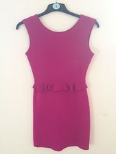 Love Concession at Topshop Pink ribbed peplum dress size S/M