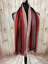 Paul Smith Artist Signature Stripe 100% Wool Scarf Multi colour Mens Warm Winter