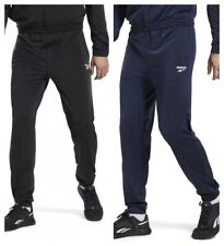 REEBOK Mens Tracksuit Bottoms Black Navy Size S-L Track Pant Poly Jog Pants NEW