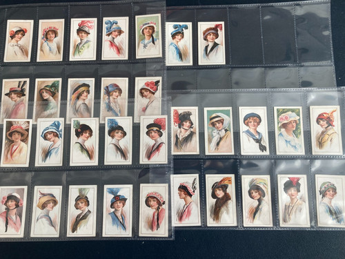 Cigarette cards picture hats - cigarette,