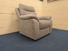 'Snug' Grey Fabric Armchair -