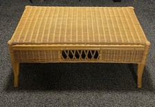 Bamboo Wicker Coffee Table Retro Vintage MCM