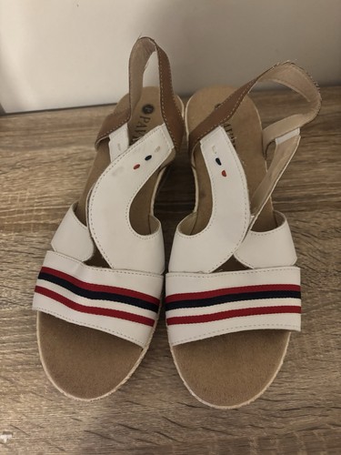 Pavers white leather - pavers, wedge