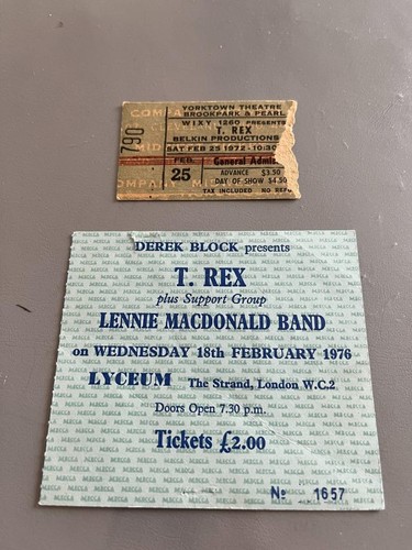 Rex bolan tickets - x,