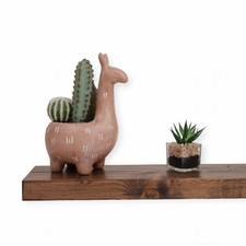 Wooden floating shelf smooth