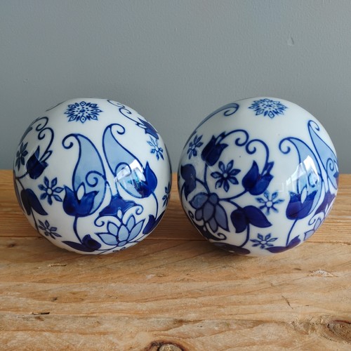 Pair ceramic indigo blue - pair,