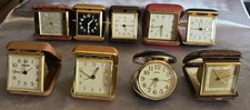 Set Of 9 Vtg Travel Alarm