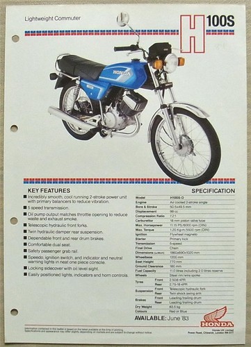 Honda h100s lightweight - h100s,
