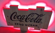 Coca Cola Zero Light Up Wooden